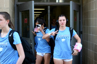 Girls Soccer Getting on the Bus - April 11